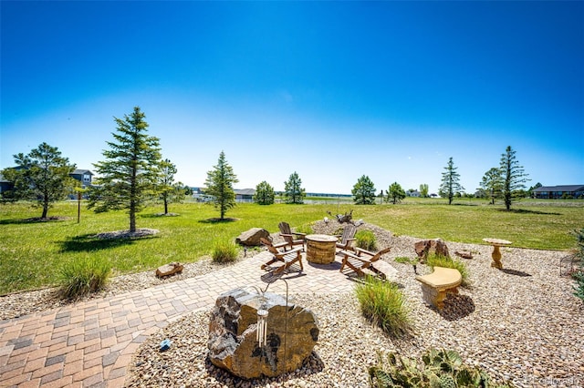 34942 Wagon Wheel Trl, Elizabeth, CO 80107 - view of patio with a fire pit