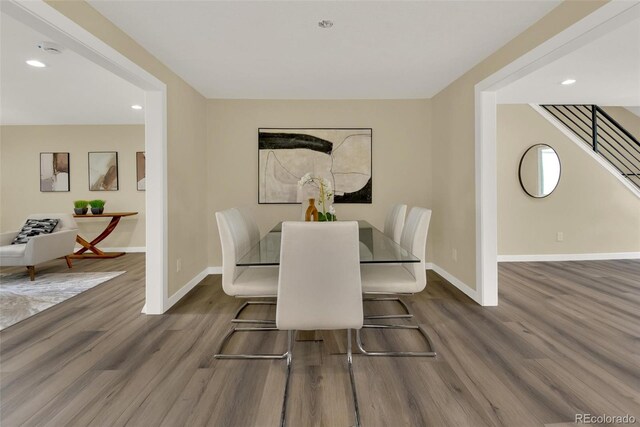 1980 S Kearney Way, Denver, CO 80224 - dining space featuring wood finished floors and recessed lighting