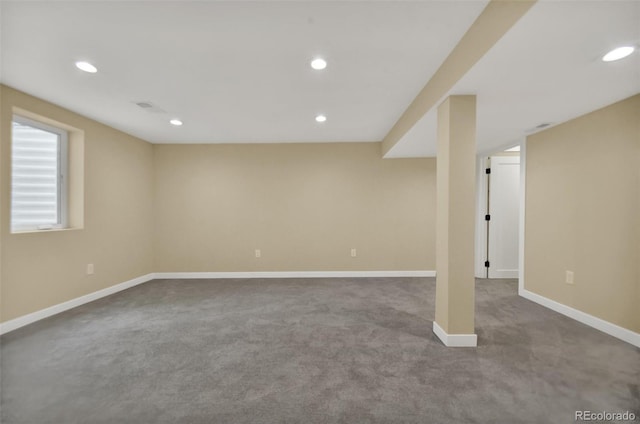 1980 S Kearney Way, Denver, CO 80224 - below grade area with carpet flooring and recessed lighting