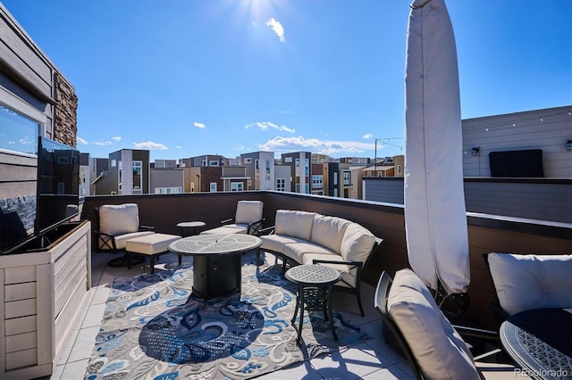 view of patio with outdoor lounge area