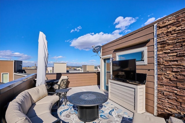 view of patio / terrace with an outdoor living space