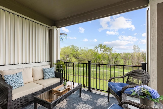 balcony featuring outdoor lounge area