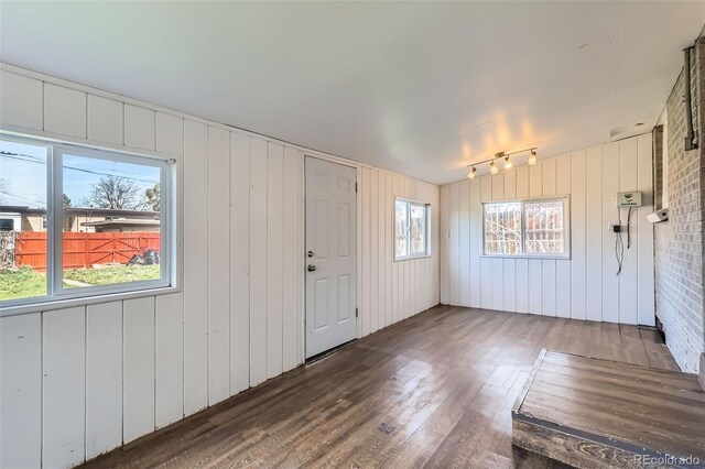 3075 Fairfax St, Denver, CO 80207 - entrance foyer featuring track lighting and wood finished floors