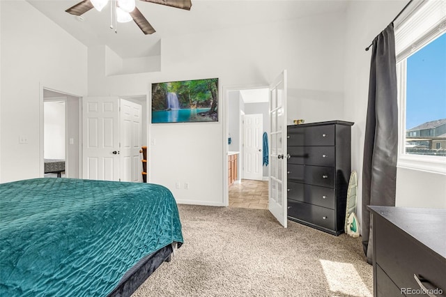 878 Candlestar Loop, Fountain, CO 80817 - carpeted bedroom with multiple windows and ceiling fan