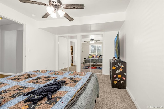878 Candlestar Loop, Fountain, CO 80817 - carpeted bedroom with a ceiling fan and baseboards