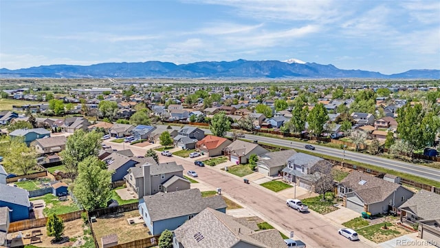 878 Candlestar Loop, Fountain, CO 80817 - aerial perspective of suburban area with a mountain backdrop