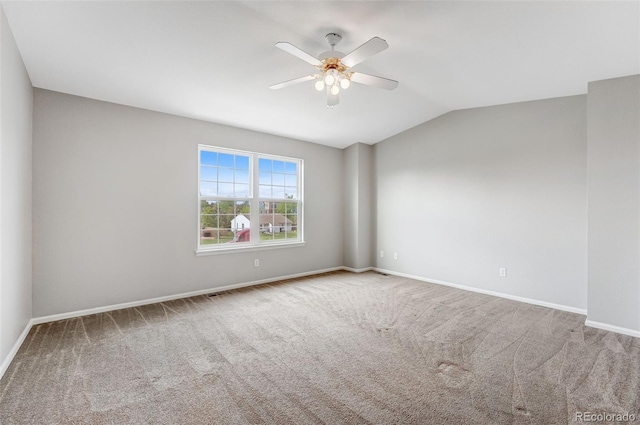 8237 W 54th Ave Unit 2, Arvada, CO 80002 - carpeted spare room with a ceiling fan and vaulted ceiling