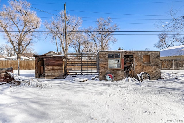 view of snowy yard