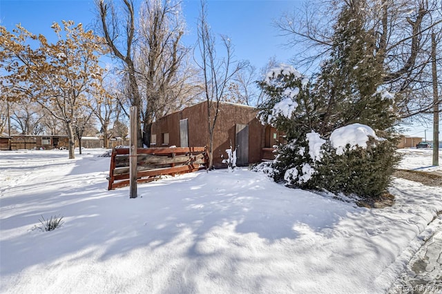 view of snowy yard