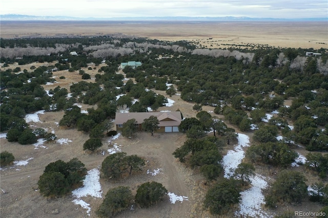 bird's eye view with a rural view