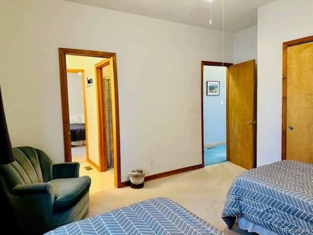 view of carpeted bedroom