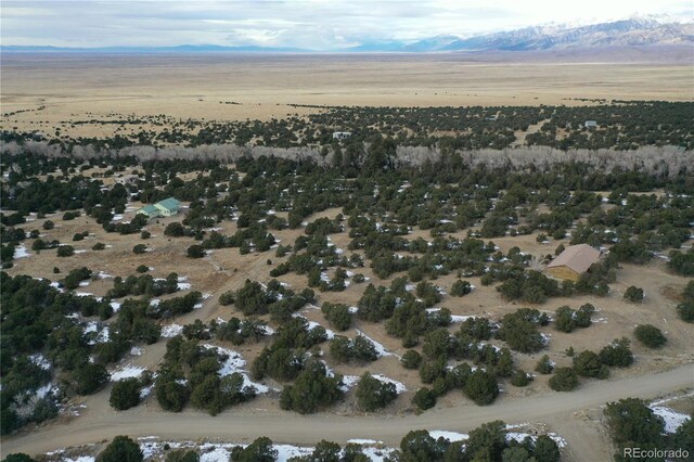 bird's eye view featuring a mountain view