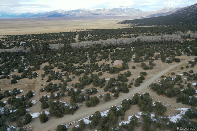 bird's eye view featuring a mountain view