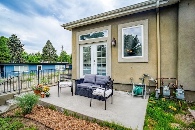 2479 S High St, Denver, CO 80210 - view of patio featuring french doors and an outdoor hangout area
