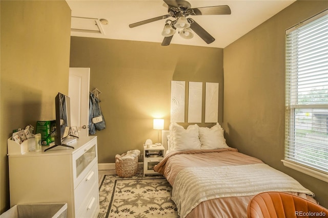 2479 S High St, Denver, CO 80210 - bedroom with ceiling fan and baseboards