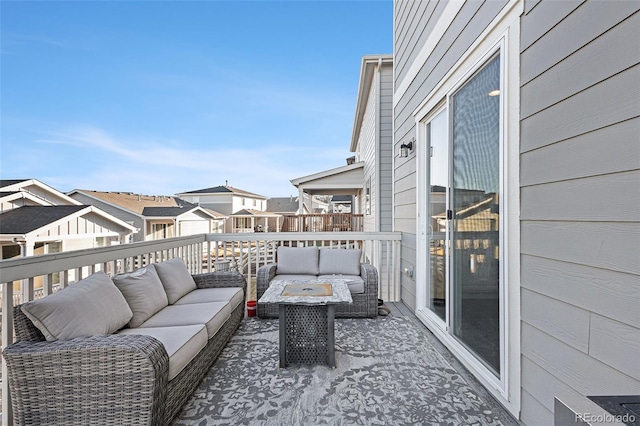 balcony with outdoor lounge area