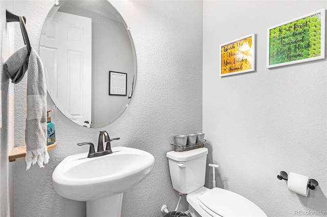 bathroom featuring sink and toilet