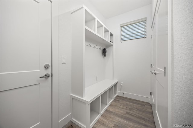 21482 E 60th Ave, Aurora, CO 80019 - mudroom featuring wood finished floors and baseboards
