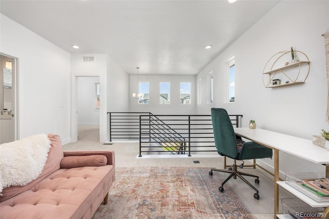 21482 E 60th Ave, Aurora, CO 80019 - carpeted home office featuring recessed lighting and baseboards