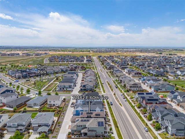 21482 E 60th Ave, Aurora, CO 80019 - aerial view of property's location featuring nearby suburban area
