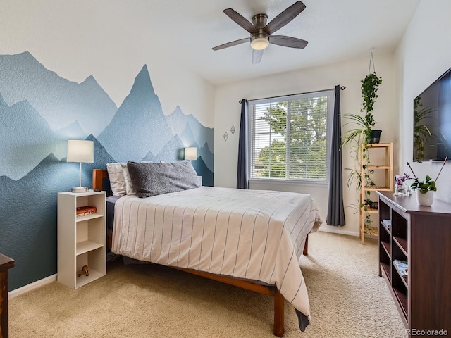 15700 E Jamison Dr Unit 7-203, Englewood, CO 80112 - carpeted bedroom featuring baseboards and ceiling fan