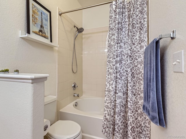 15700 E Jamison Dr Unit 7-203, Englewood, CO 80112 - bathroom with shower / bath combination with curtain and a textured wall