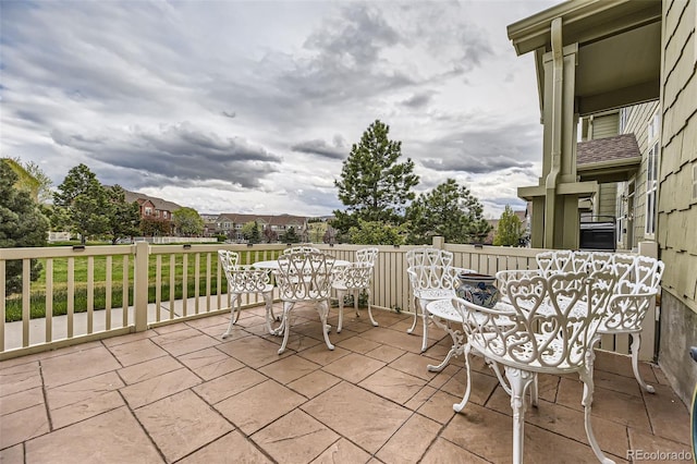 view of patio with outdoor dining area