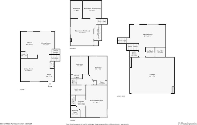 2251 W 135th Pl, Denver, CO 80234 - view of floor plan / room layout