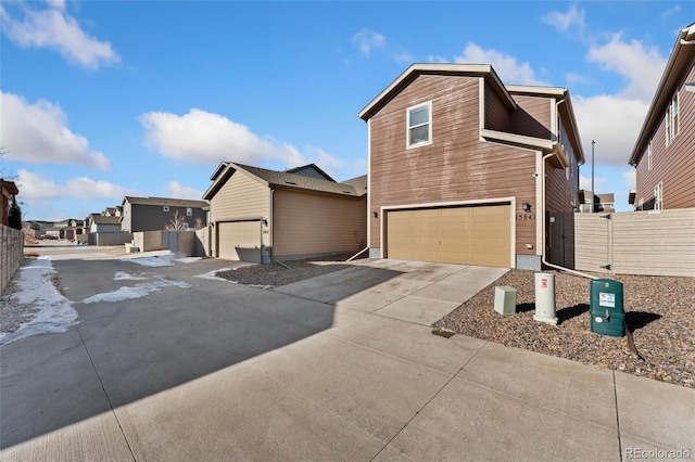 view of front property with a garage