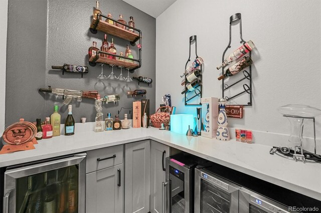 2373 S Joyce St, Denver, CO 80228 - indoor dry bar featuring wine cooler