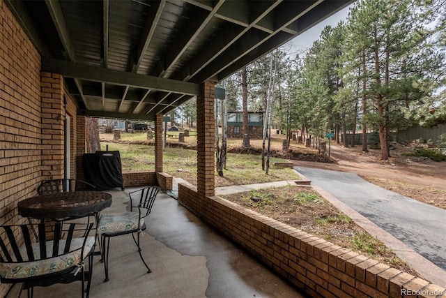 5382 S Pine Rd, Evergreen, CO 80439 - view of patio with a porch