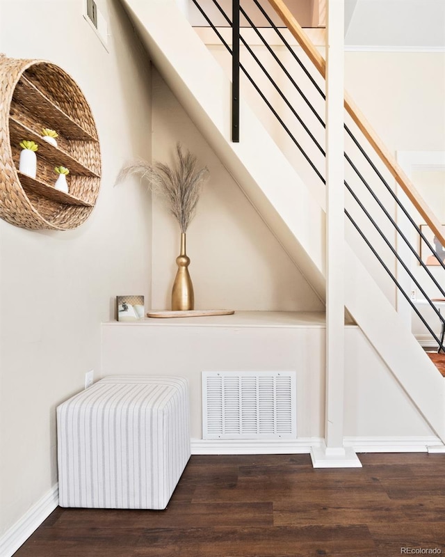 interior space with hardwood / wood-style flooring