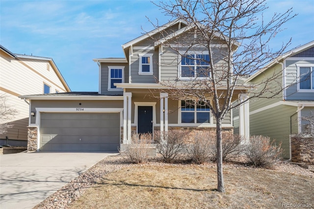 view of front of home featuring a garage