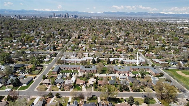 2872 Jasmine St, Denver, CO 80207 - aerial view of property's location featuring mountains