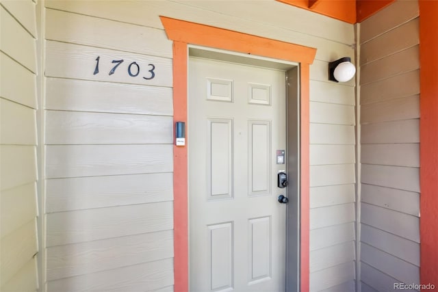 view of exterior entry