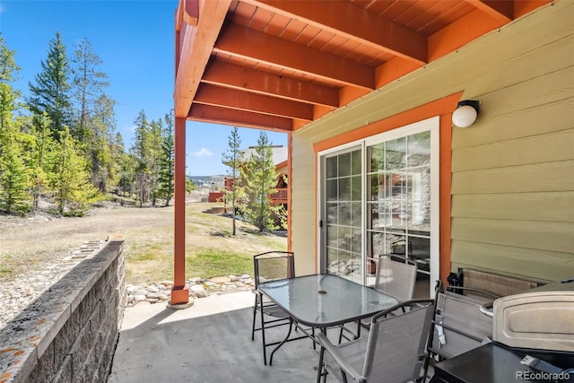 view of patio / terrace featuring outdoor dining space