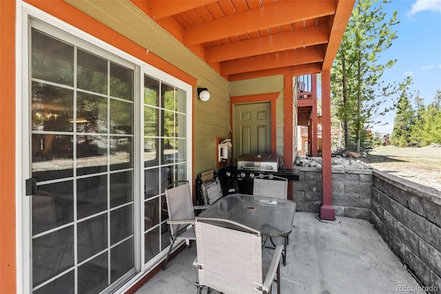 view of patio with grilling area