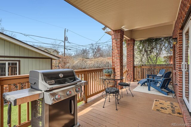 821 S High St, Denver, CO 80209 - wooden terrace with grilling area