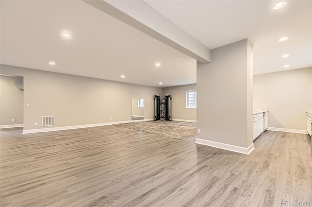 2905 Morningbird Ln, Castle Rock, CO 80109 - basement featuring light wood-style flooring and recessed lighting