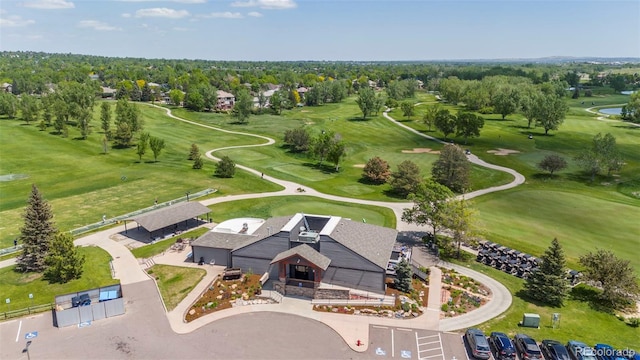584 Ridgeview Dr, Louisville, CO 80027 - bird's eye view of a local golf course, a nearby body of water, and a tree filled landscape