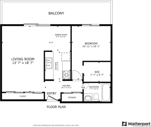100 S Clarkson St Unit 304, Denver, CO 80209 - floor plan