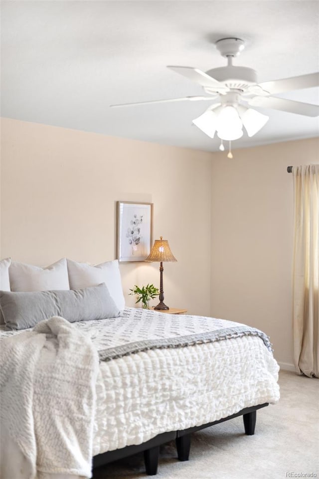 5861 Mt Shadows Blvd, Firestone, CO 80504 - bedroom featuring light carpet and ceiling fan