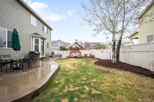 5861 Mt Shadows Blvd, Firestone, CO 80504 - view of yard with a playground and a patio