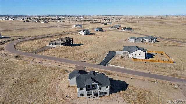 bird's eye view featuring a rural view