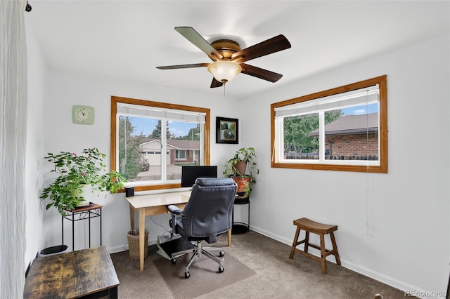 11835 W 37th Pl, Wheat Ridge, CO 80033 - carpeted office space with plenty of natural light and a ceiling fan