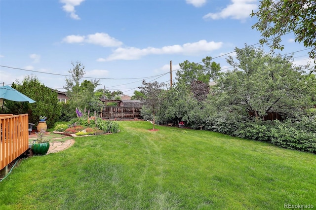 11835 W 37th Pl, Wheat Ridge, CO 80033 - view of yard featuring a wooden deck