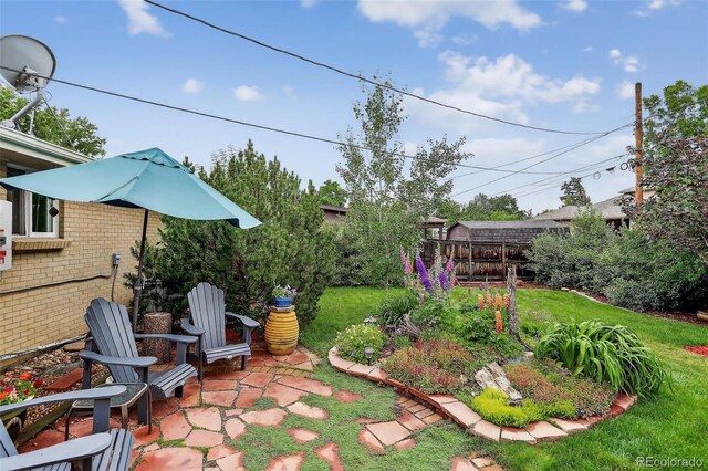 11835 W 37th Pl, Wheat Ridge, CO 80033 - view of yard featuring a patio area
