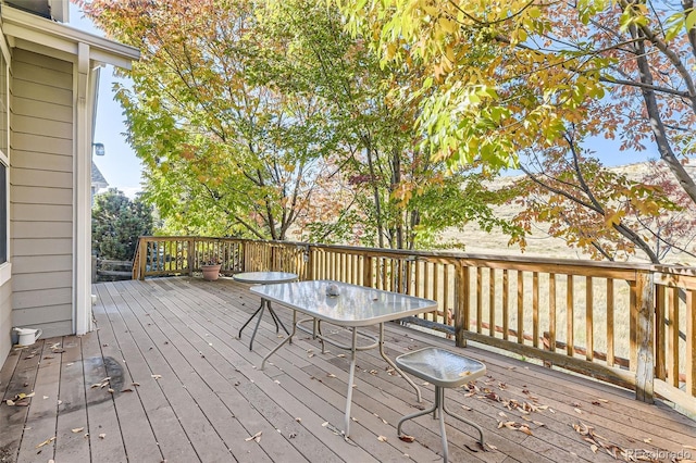 view of wooden deck