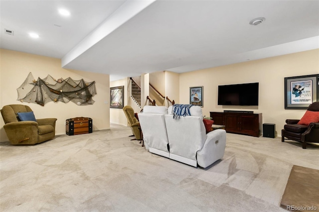 view of carpeted living room