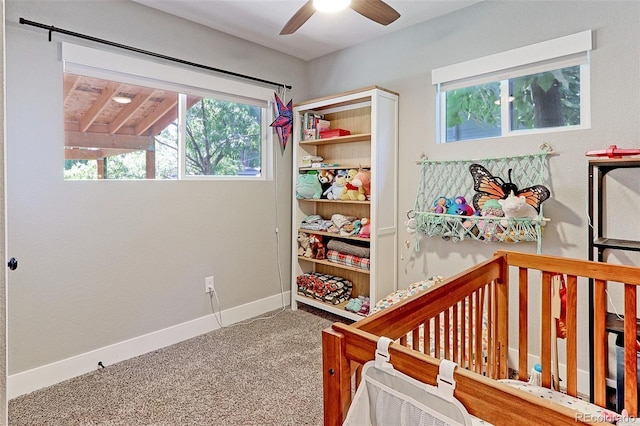 2337 S Franklin St, Denver, CO 80210 - bedroom with carpet and ceiling fan